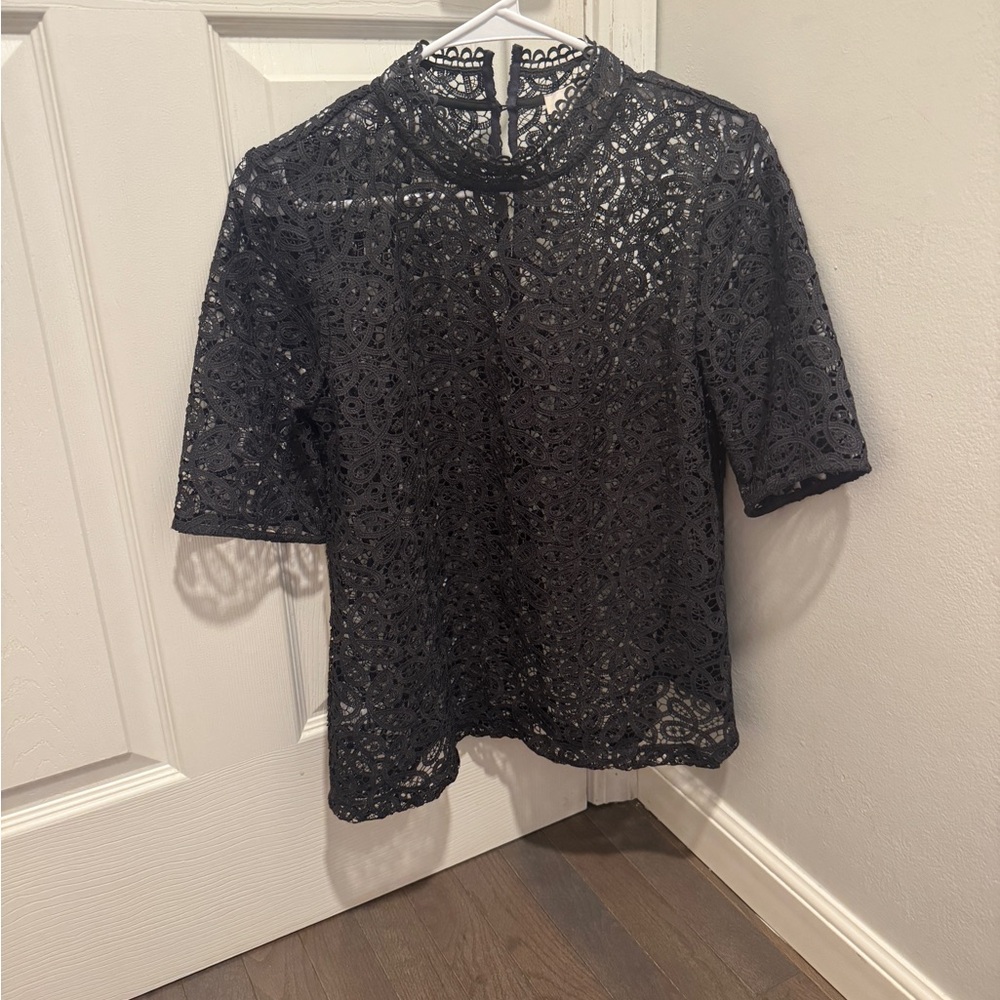 Loft Black Lace Top
